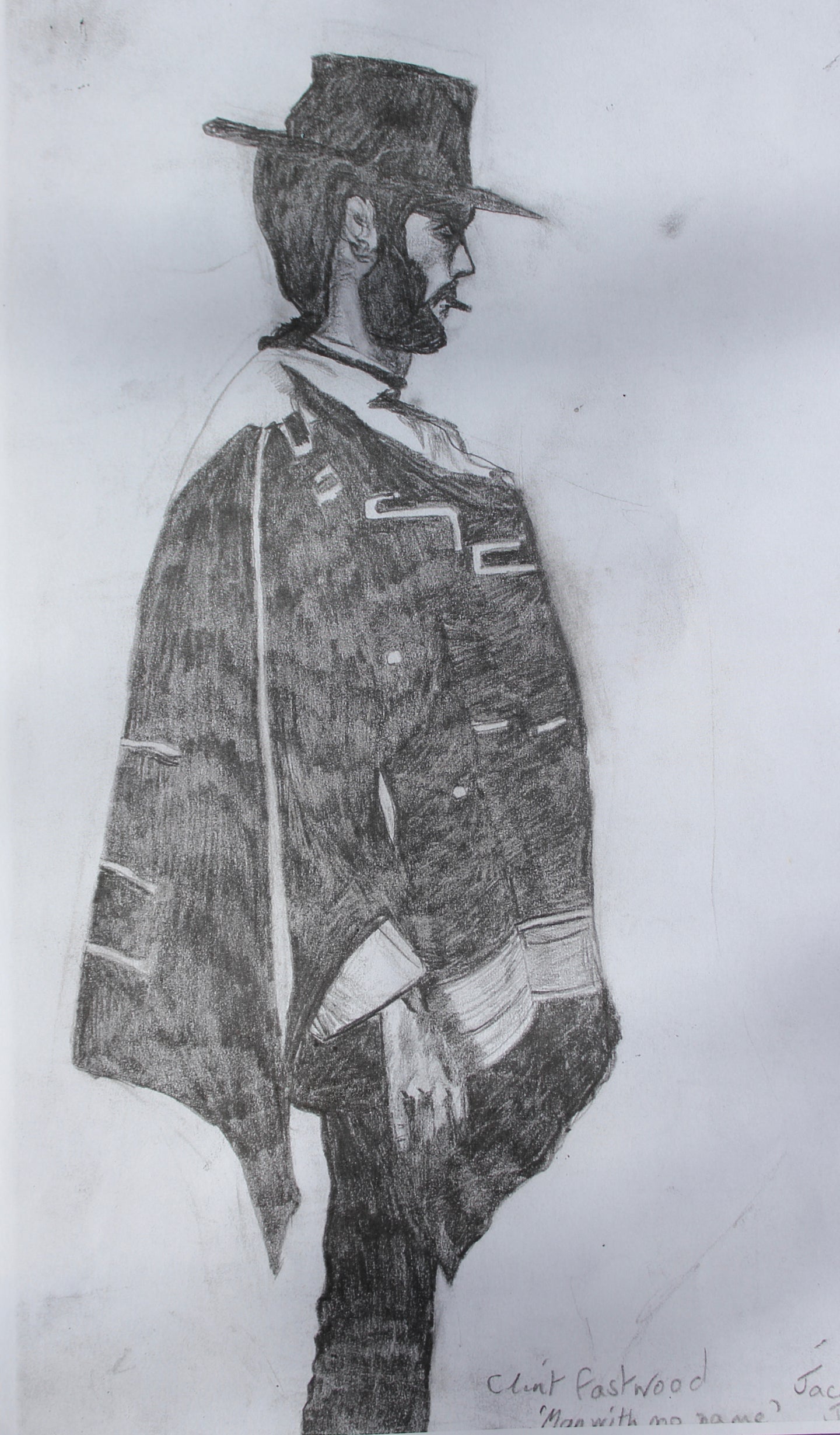 Original pencil drawing: Man with No Name